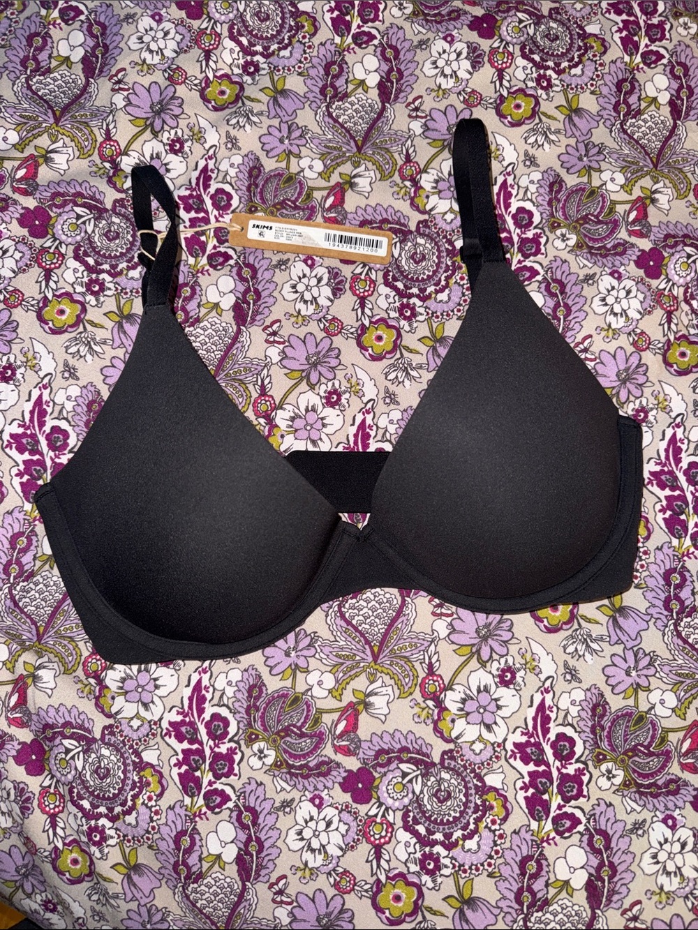 Skims black underwire bra